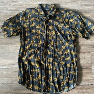 Ezekiel palm trees button down shirt
